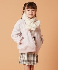 KG3AV20024 a.v.v KIDS(アー・ヴェ・ヴェ) [KIDS]【2WAY】リバーシブルリボンマフラー アイボリー