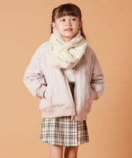 KG3AV20024 a.v.v KIDS(アー・ヴェ・ヴェ) [KIDS]【2WAY】リバーシブルリボンマフラー アイボリー