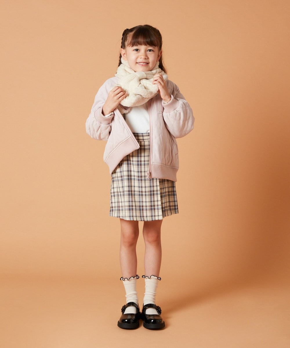 KG3AV20024 a.v.v KIDS(アー・ヴェ・ヴェ) [KIDS]【2WAY】リバーシブルリボンマフラー アイボリー