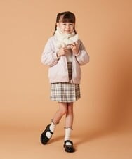 KG3AV20024 a.v.v KIDS(アー・ヴェ・ヴェ) [KIDS]【2WAY】リバーシブルリボンマフラー アイボリー