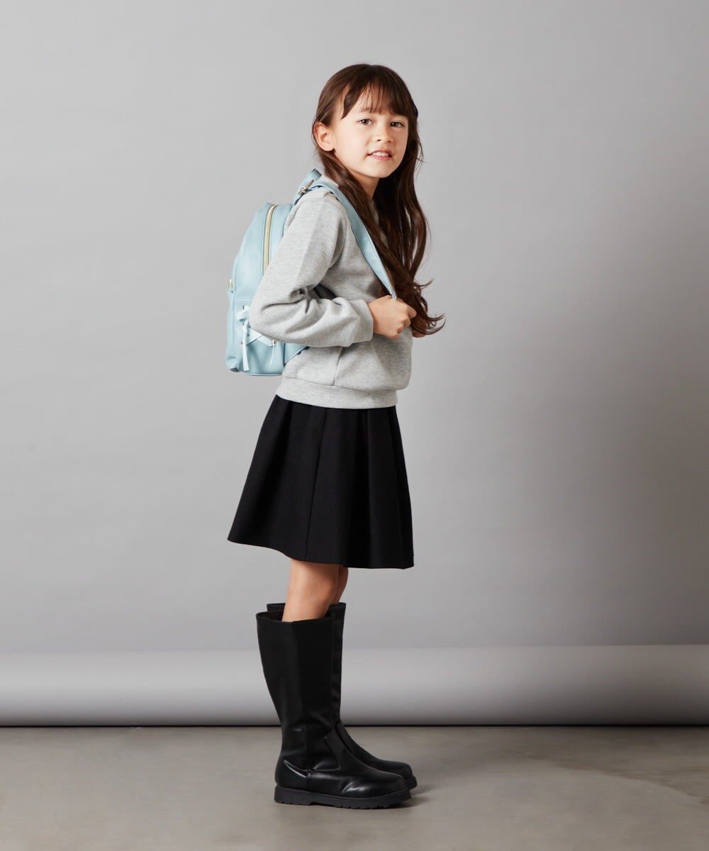 KG5AV12049 a.v.v KIDS(アー・ヴェ・ヴェ) [KIDS]フェイクレザーレースアップリボンリュック ブラック