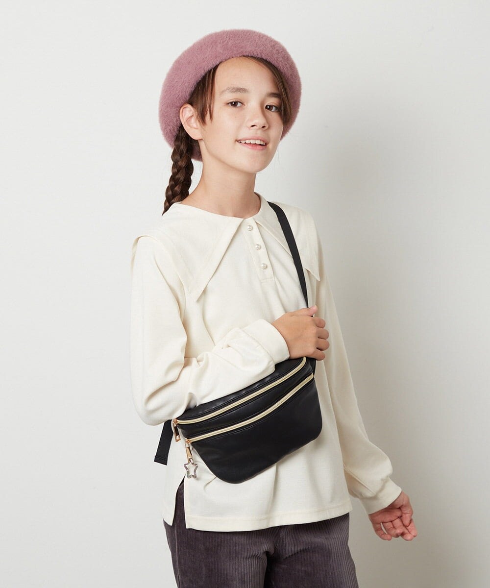 KG5AV14039 a.v.v KIDS(アー・ヴェ・ヴェ) [KIDS]フェイクレザーボディーバッグ ブラック