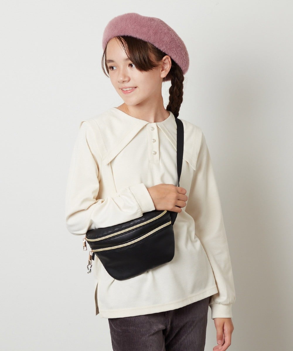 KG5AV14039 a.v.v KIDS(アー・ヴェ・ヴェ) [KIDS]フェイクレザーボディーバッグ ブラック