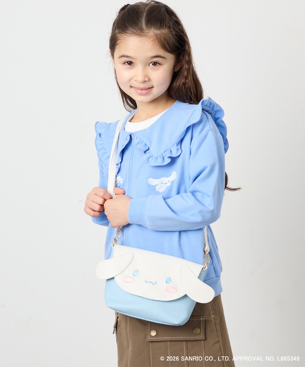 KG5ED01044 a.v.v KIDS(アー・ヴェ・ヴェ) [KIDS]【シナモロール／ポチャッコ】お顔ショルダーバッグ ライトブルー