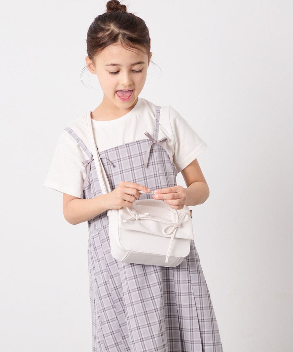 KG5GD11044 a.v.v KIDS(アー・ヴェ・ヴェ) [KIDS]ダブルリボンショルダー ホワイト
