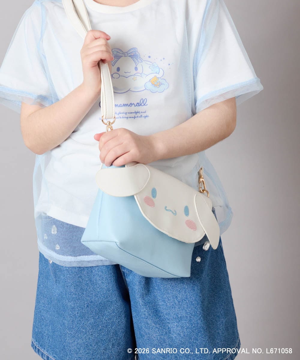 KG5GD15044 a.v.v KIDS(アー・ヴェ・ヴェ) 【数量限定】[シナモロール＆クロミ]お顔ショルダーバッグ ライトブルー