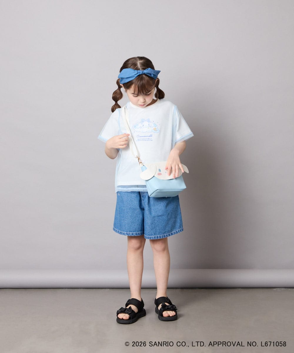 KG5GD15044 a.v.v KIDS(アー・ヴェ・ヴェ) 【数量限定】[シナモロール＆クロミ]お顔ショルダーバッグ ライトブルー