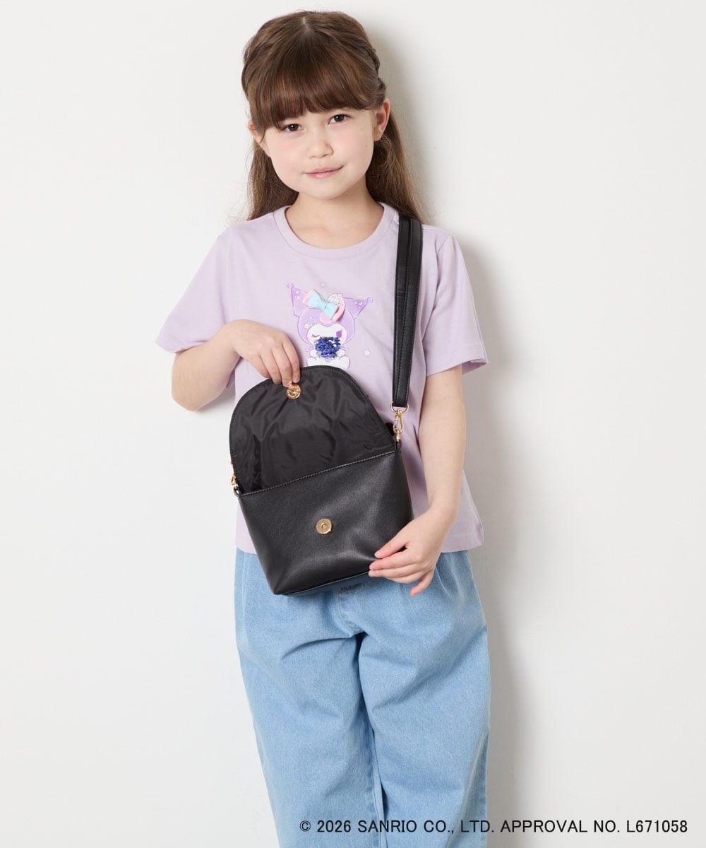 KG5GD15044 a.v.v KIDS(アー・ヴェ・ヴェ) 【数量限定】[シナモロール＆クロミ]お顔ショルダーバッグ ブラック