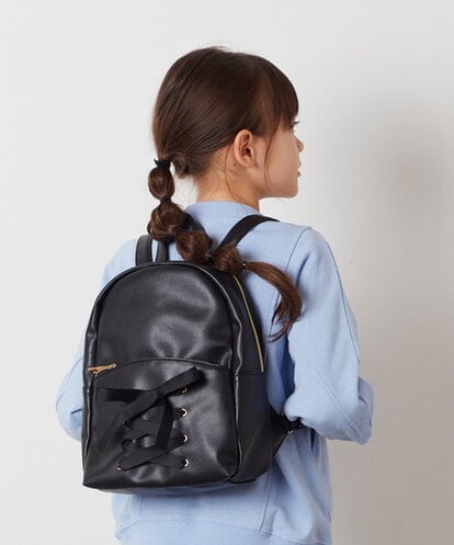 KG5GV11049 a.v.v KIDS [KIDS]フェイクレザーレースアップリボンリュック