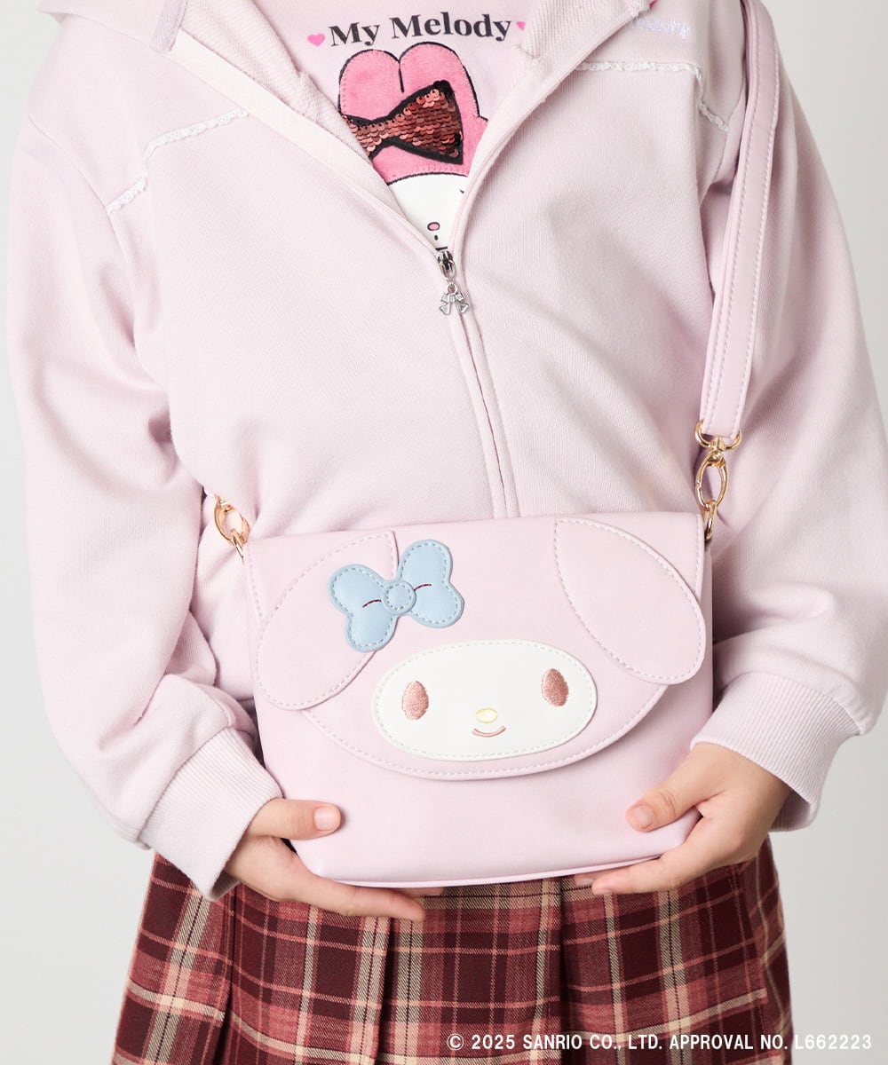 KG5JA01044 a.v.v KIDS(アー・ヴェ・ヴェ) 【数量限定】[KIDS]［マイメロディ／クロミ］お顔ショルダーバッグ ピンク
