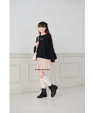 KG6AD01059 a.v.v KIDS(アー・ヴェ・ヴェ) [19-24cm]【ファスナー付きで楽ちん】レースアップショートブーツ ブラック