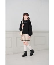 KG6AD01059 a.v.v KIDS(アー・ヴェ・ヴェ) [19-24cm]【ファスナー付きで楽ちん】レースアップショートブーツ ブラック