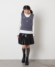 KG6AD01059 a.v.v KIDS(アー・ヴェ・ヴェ) [KIDS]【ファスナー付きで楽ちん】レースアップショートブーツ ブラック
