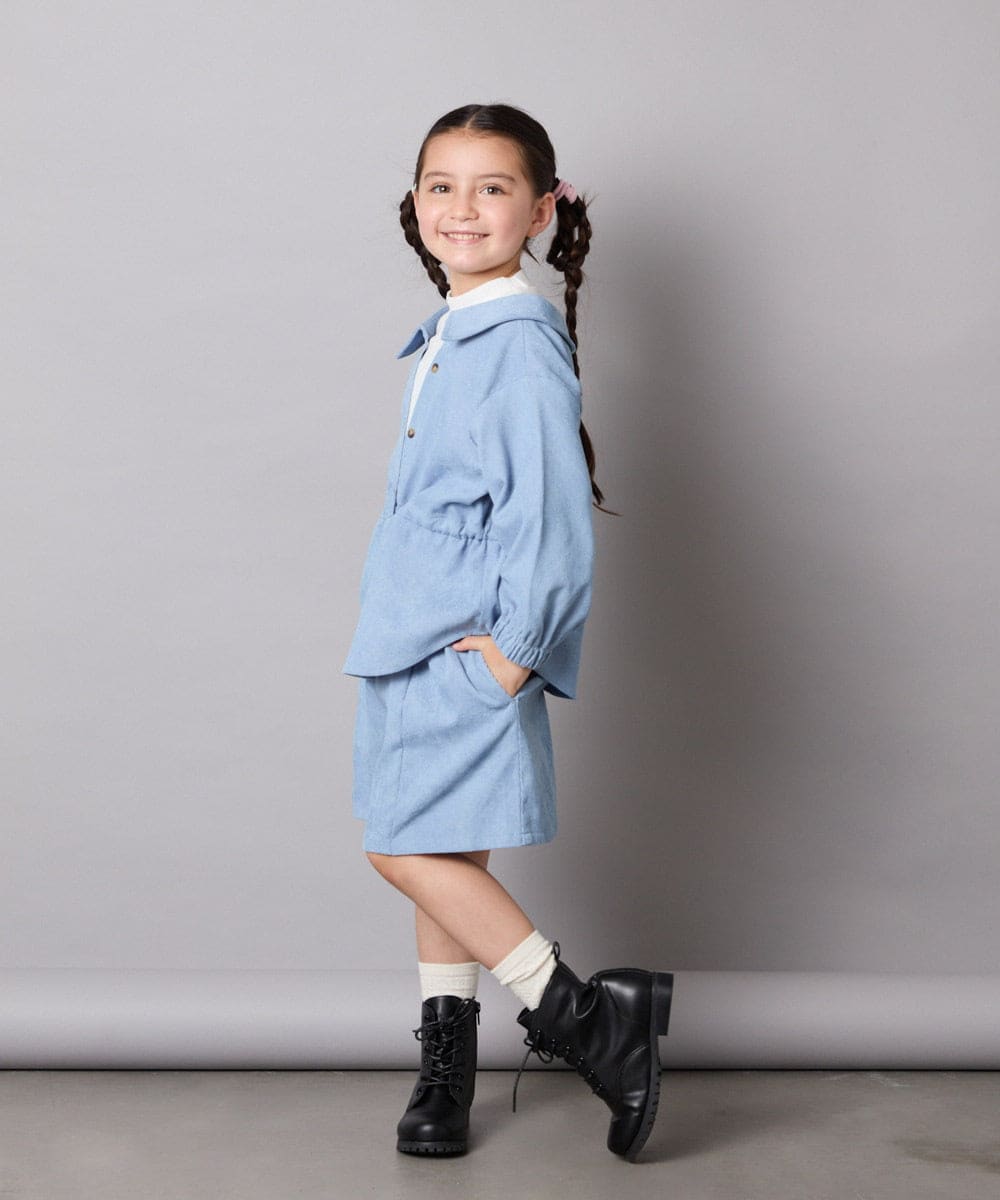 KG6AD01059 a.v.v KIDS(アー・ヴェ・ヴェ) [KIDS]【ファスナー付きで楽ちん】レースアップショートブーツ ブラック