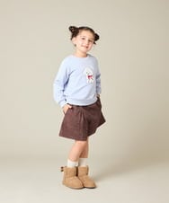 KG6AD03039 a.v.v KIDS(アー・ヴェ・ヴェ) [17-24cm]【毎年人気NO.1/撥水加工/クッションインソール】リボン付フェイクムートンブーツ ピンク