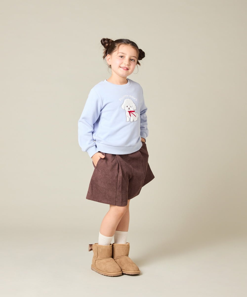 KG6AD03039 a.v.v KIDS(アー・ヴェ・ヴェ) [17-24cm]【毎年人気NO.1/撥水加工/クッションインソール】リボン付フェイクムートンブーツ ピンク