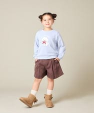 KG6AD03039 a.v.v KIDS(アー・ヴェ・ヴェ) [17-24cm]【毎年人気NO.1/撥水加工/クッションインソール】リボン付フェイクムートンブーツ ピンク