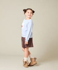 KG6AD03039 a.v.v KIDS(アー・ヴェ・ヴェ) [17-24cm]【毎年人気NO.1/撥水加工/クッションインソール】リボン付フェイクムートンブーツ ピンク