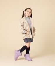 KG6AD03039 a.v.v KIDS(アー・ヴェ・ヴェ) [KIDS]【撥水加工/クッションインソール】リボン付フェイクムートンブーツ ピンク