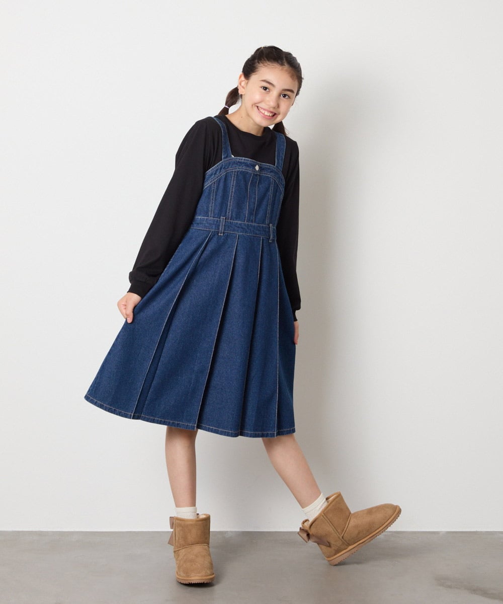 KG6AD03039 a.v.v KIDS(アー・ヴェ・ヴェ) [KIDS]【撥水加工/クッションインソール】リボン付フェイクムートンブーツ ピンク