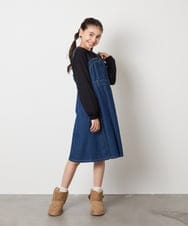 KG6AD03039 a.v.v KIDS(アー・ヴェ・ヴェ) [KIDS]【撥水加工/クッションインソール】リボン付フェイクムートンブーツ ピンク
