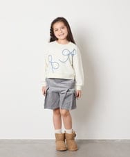 KG6AD03039 a.v.v KIDS(アー・ヴェ・ヴェ) [17-24cm]【毎年人気NO.1/撥水加工/クッションインソール】リボン付フェイクムートンブーツ ピンク