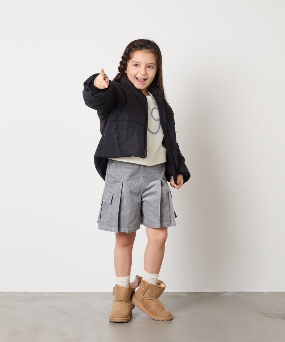 KG6AD03039 a.v.v KIDS(アー・ヴェ・ヴェ) [17-24cm]【毎年人気NO.1/撥水加工/クッションインソール】リボン付フェイクムートンブーツ ピンク