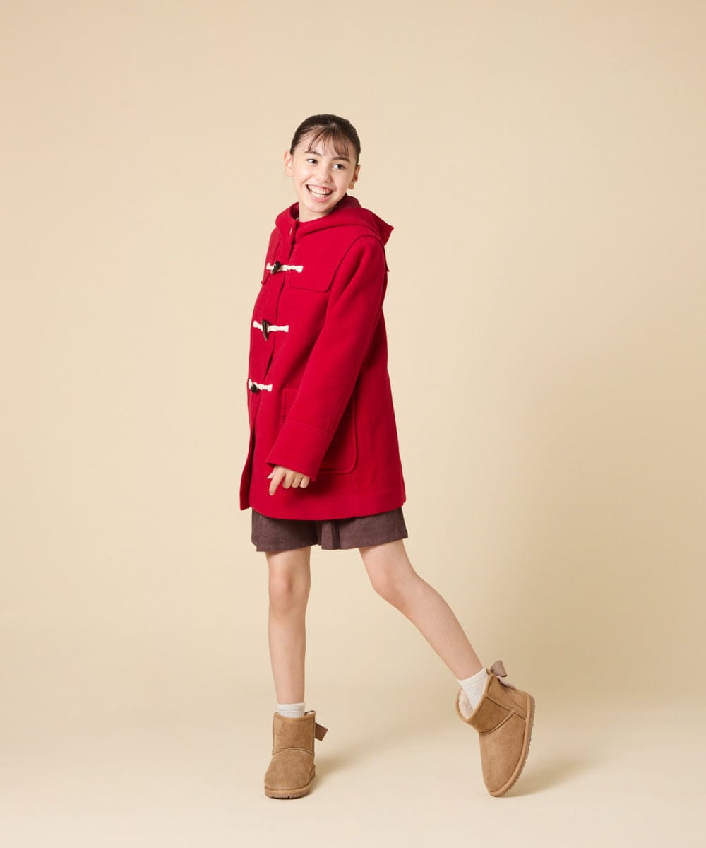 KG6AD03039 a.v.v KIDS(アー・ヴェ・ヴェ) [KIDS]【撥水加工/クッションインソール】リボン付フェイクムートンブーツ ピンク
