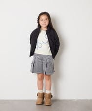 KG6AD03039 a.v.v KIDS(アー・ヴェ・ヴェ) [17-24cm]【毎年人気NO.1/撥水加工/クッションインソール】リボン付フェイクムートンブーツ ピンク