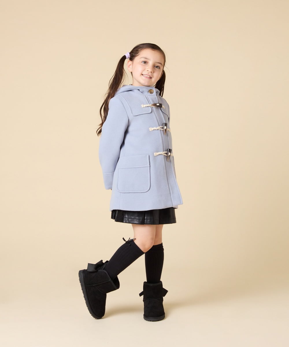 KG6AD03039 a.v.v KIDS(アー・ヴェ・ヴェ) [KIDS]【撥水加工/クッションインソール】リボン付フェイクムートンブーツ ピンク