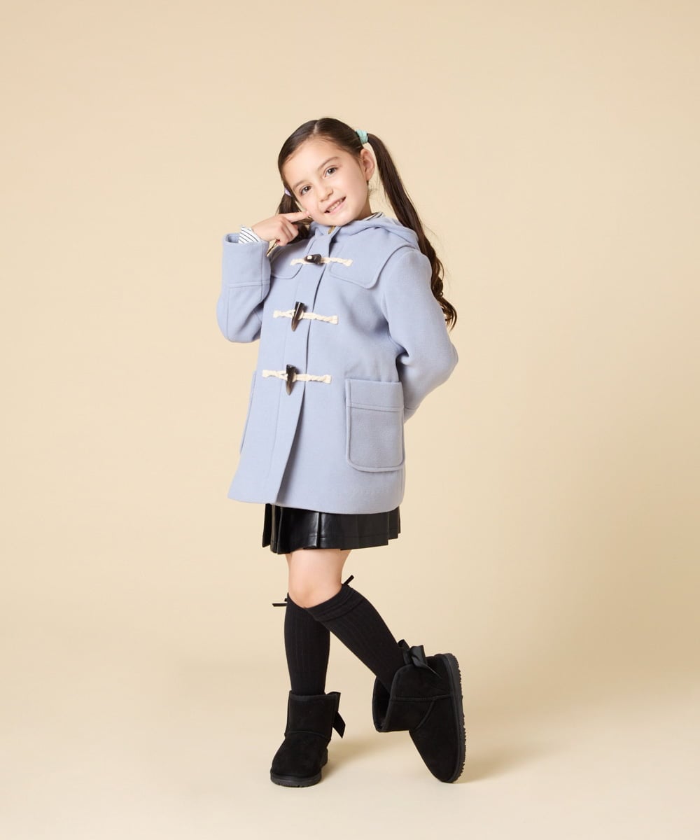 KG6AD03039 a.v.v KIDS(アー・ヴェ・ヴェ) [KIDS]【撥水加工/クッションインソール】リボン付フェイクムートンブーツ ピンク