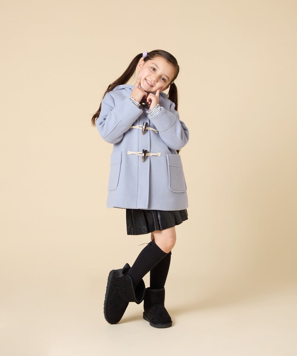 KG6AD03039 a.v.v KIDS(アー・ヴェ・ヴェ) [KIDS]【撥水加工/クッションインソール】リボン付フェイクムートンブーツ ピンク