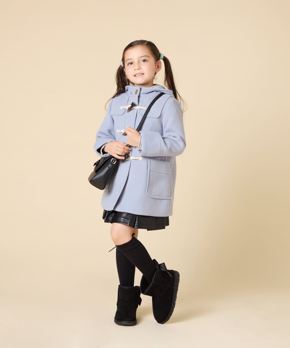 KG6AD03039 a.v.v KIDS(アー・ヴェ・ヴェ) [KIDS]【撥水加工/クッションインソール】リボン付フェイクムートンブーツ ピンク