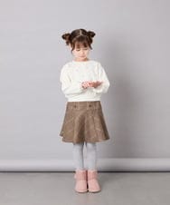 KG6AG01039 a.v.v KIDS(アー・ヴェ・ヴェ) [18-24cm]【毎年人気NO.1/クッションインソール】リボン付きフェイクムートンブーツ ピンク