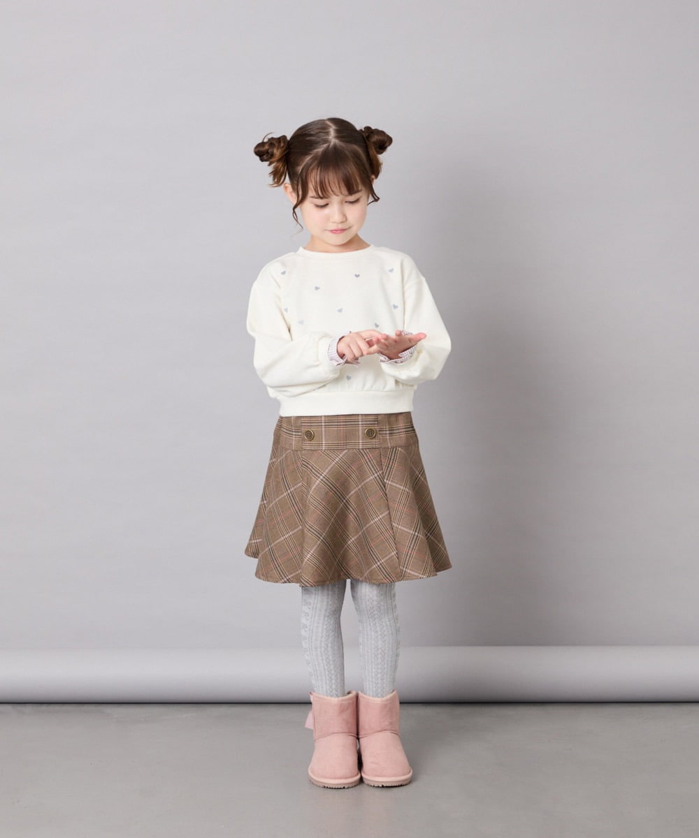 KG6AG01039 a.v.v KIDS(アー・ヴェ・ヴェ) [18-24cm]【毎年人気NO.1/クッションインソール】リボン付きフェイクムートンブーツ ピンク