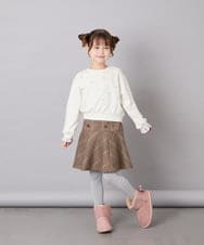 KG6AG01039 a.v.v KIDS(アー・ヴェ・ヴェ) [18-24cm]【毎年人気NO.1/クッションインソール】リボン付きフェイクムートンブーツ ピンク