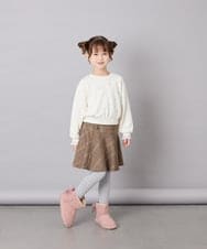 KG6AG01039 a.v.v KIDS(アー・ヴェ・ヴェ) [18-24cm]【毎年人気NO.1/クッションインソール】リボン付きフェイクムートンブーツ ピンク