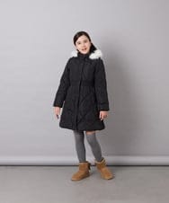 KG6AG01039 a.v.v KIDS(アー・ヴェ・ヴェ) [18-24cm]【毎年人気NO.1/クッションインソール】リボン付きフェイクムートンブーツ ベージュ