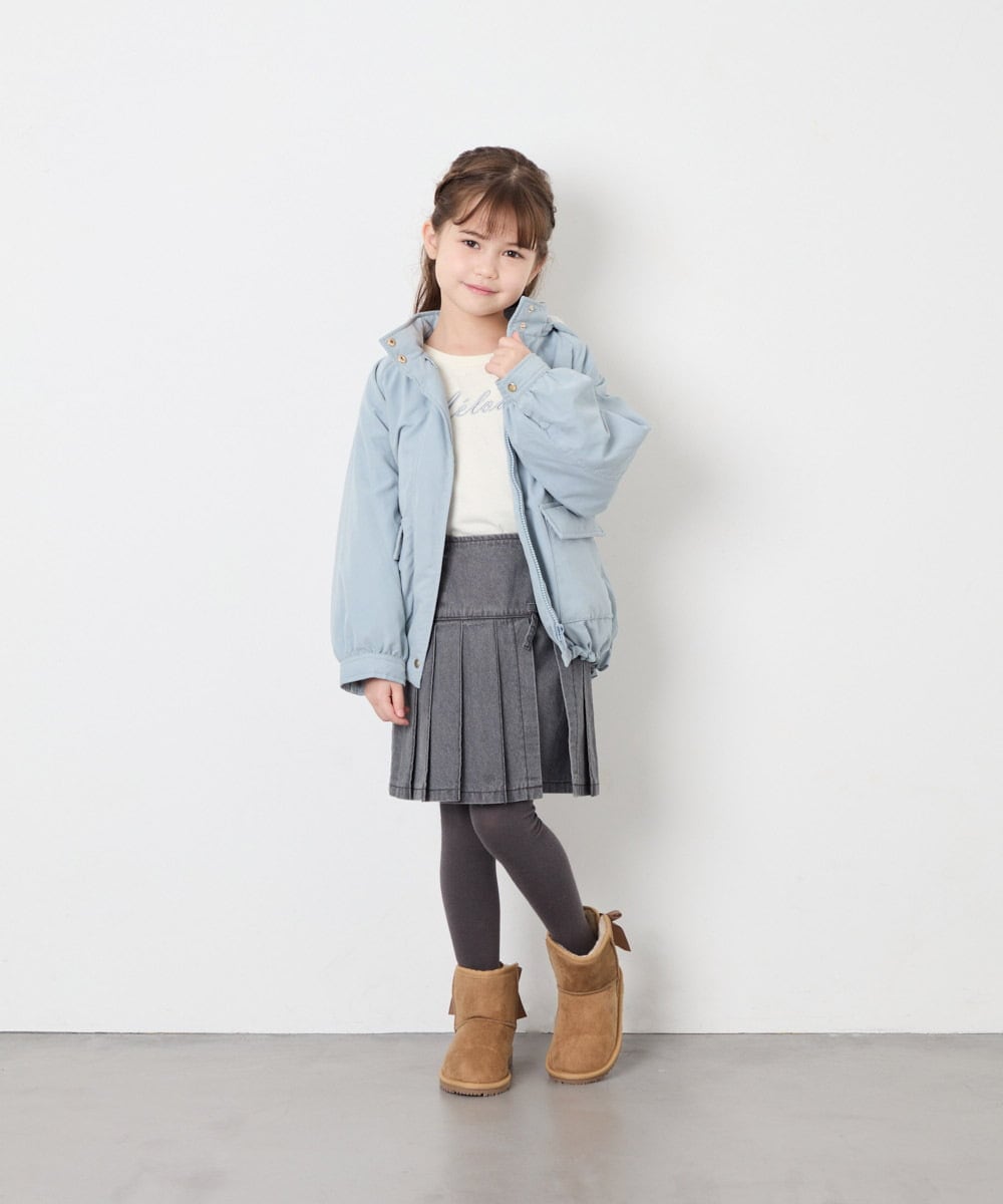 KG6AG01039 a.v.v KIDS(アー・ヴェ・ヴェ) [18-24cm]【毎年人気NO.1/クッションインソール】リボン付きフェイクムートンブーツ ベージュ