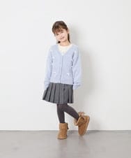 KG6AG01039 a.v.v KIDS(アー・ヴェ・ヴェ) [18-24cm]【毎年人気NO.1/クッションインソール】リボン付きフェイクムートンブーツ ベージュ