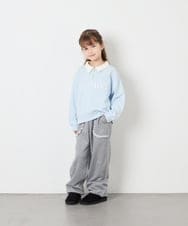 KG6AG01039 a.v.v KIDS(アー・ヴェ・ヴェ) [18-24cm]【毎年人気NO.1/クッションインソール】リボン付きフェイクムートンブーツ ブラック