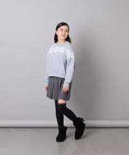 KG6AG01039 a.v.v KIDS(アー・ヴェ・ヴェ) [18-24cm]【毎年人気NO.1/クッションインソール】リボン付きフェイクムートンブーツ ブラック