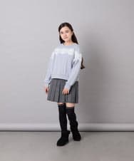 KG6AG01039 a.v.v KIDS(アー・ヴェ・ヴェ) [18-24cm]【毎年人気NO.1/クッションインソール】リボン付きフェイクムートンブーツ ブラック