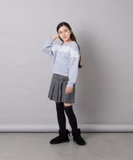 KG6AG01039 a.v.v KIDS(アー・ヴェ・ヴェ) [18-24cm]【毎年人気NO.1/クッションインソール】リボン付きフェイクムートンブーツ ブラック