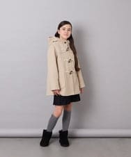 KG6AG01039 a.v.v KIDS(アー・ヴェ・ヴェ) [18-24cm]【毎年人気NO.1/クッションインソール】リボン付きフェイクムートンブーツ ブラック