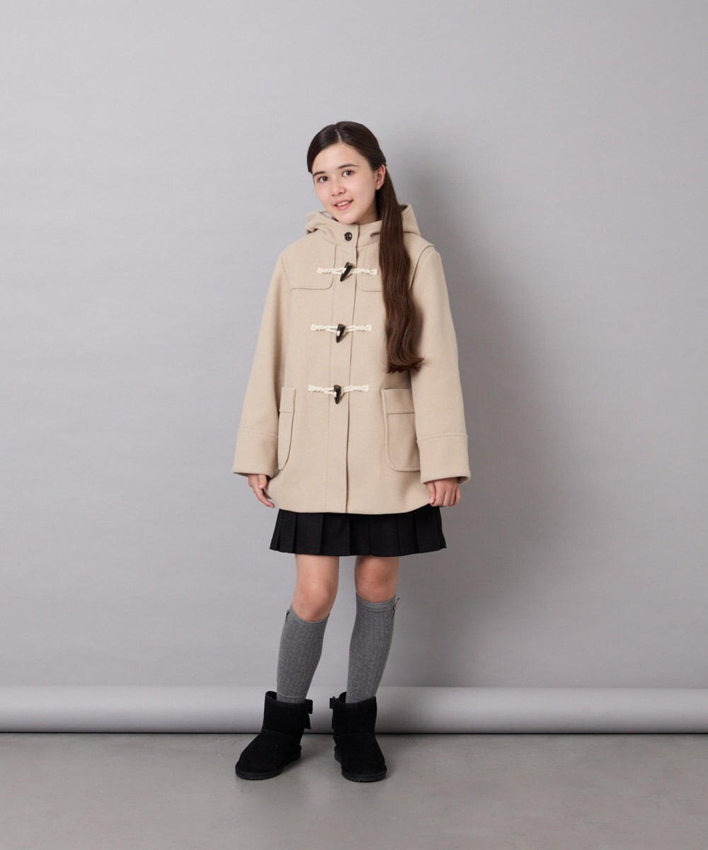 KG6AG01039 a.v.v KIDS(アー・ヴェ・ヴェ) [18-24cm]【毎年人気NO.1/クッションインソール】リボン付きフェイクムートンブーツ ブラック