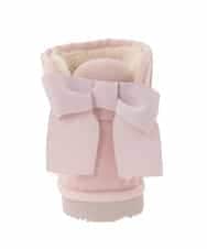 KG6AG01039 a.v.v KIDS(アー・ヴェ・ヴェ) [18-24cm]【毎年人気NO.1/クッションインソール】リボン付きフェイクムートンブーツ ピンク