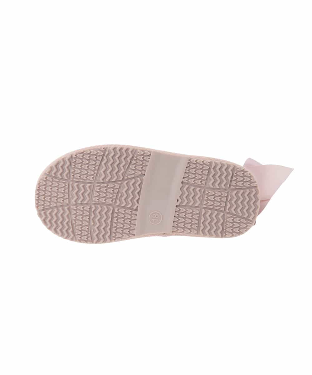 KG6AG01039 a.v.v KIDS(アー・ヴェ・ヴェ) [18-24cm]【毎年人気NO.1/クッションインソール】リボン付きフェイクムートンブーツ ピンク