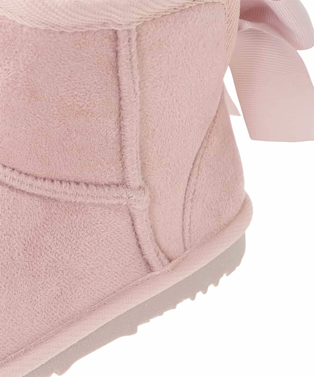 KG6AG01039 a.v.v KIDS(アー・ヴェ・ヴェ) [18-24cm]【毎年人気NO.1/クッションインソール】リボン付きフェイクムートンブーツ ピンク