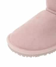 KG6AG01039 a.v.v KIDS(アー・ヴェ・ヴェ) [18-24cm]【毎年人気NO.1/クッションインソール】リボン付きフェイクムートンブーツ ピンク